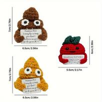 Juokingas megztas žaislas pakabukas, Kakos kortelė Geltona
