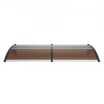 Langų durų stogelis 203x102 cm rudas polikarbonatas lauko