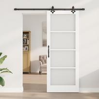 vidaXL Slankios durys ORKDAL Balta ir juoda 83 x 211 cm