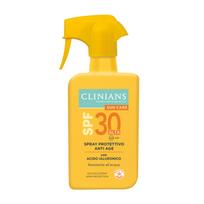 CLINIANS SPF 30 ANTI AGE purškiamasis apsauginis pienelis nuo saulės, 250 ml