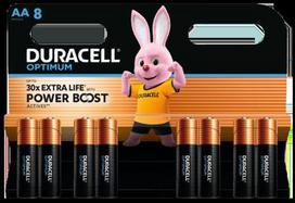 Baterijos DURACELL Optimum, AA, 8 vnt., ELEDRL400_11984