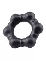 Beaded Silicone Cock Ring Black