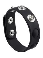 Adjustable Silicone Cock Ring Black