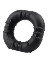 Square Fit Silicone Cock Ring Black