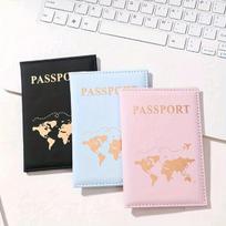 3 vnt. PU pasų dėklai, 1Šviesiai mėlyna + rožinė + juoda