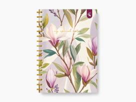 Magnolia, Sąsiuvinys B5, spiralinis įrišimas,160 psl.80 gsm, langeliais