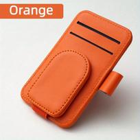 Magnetinis dirbtinės odos akinių laikiklis automobiliui,  Oranžinė