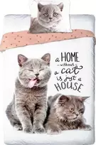 Faro Jaunimo patalynės komplektas 015 BEST FRIENDS CATS 140x200cm + pagalvė 70x90cm