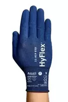Apsauginės pirštinės Ansell HyFlex 11-819 ESD, 7 dydis, itin plonos, nailonas, spandex, anglis. Nitrilo putų delno padengimas.