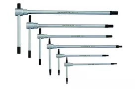 Bahco T-formos HEX raktų rinkinys su slankiaja rankena, 6 vnt. *125-250mm, 2,5-3-4-5-6-8mm