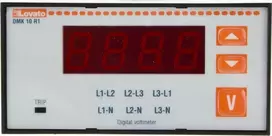 Lovato Electric 3 fazių skaitmeninio skydo voltmetras 15-660V AC IP54 DMK10R1