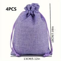 Lininis papuošalų laikymo maišelis,  Violetinė