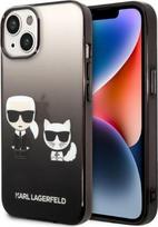 Karl Lagerfeld KLHCP14MTGKCK iPhone 14 Plus 6,7 deklas juodas / juodas Gradientas Ikonik Karl & Choupette