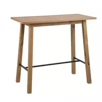 Home4You Baro stalas CHARA 117x58xH105 cm, stalas, stalviršis ir kojos: ąžuolas / fanera, apdaila: alyvuota, metalinė atrama, spa