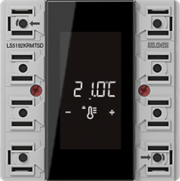 KNX room temperature controller display compact module, 4-gang, 8 buttons, F50, LS LS5192KRMTSD | 4011377121638