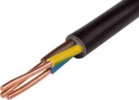 Elektrokabel Įžeminimo elektros kabelis YKY laidas 0,6/1kV 3x1,5mm2 Juodas ELEKTROS KABELIS 100m