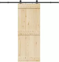 Stumdomų durų įrangos rinkinys, juodos sp., 213,5cm, plienas