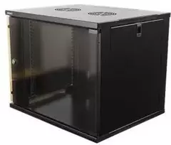 Deltaco 19-5409B, Prie sienos montuojama lentyna, 9U, 50 kg, 14,5kg, Juoda