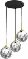 Lubinis šviestuvas Lampa wisząca Domoletti PENDANT LIGHT BURSA 3XE14 ROUND BL/GOLD