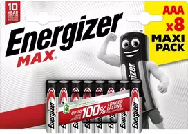 Šarminė baterjia LR03 (AAA) E92 1.5V 1200mAh MAX Energizer 8vnt įpakavime