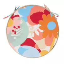 Home4You Paminkštinimas kėdei NORDIC FLOWER, 38x2,5cm, gėlių raštas