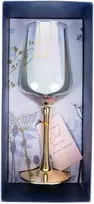 Home4You Mėlyna Vyno taurė FLOW "Super Dad" H21,2cm 450ml, skaidrus stiklas, mėlyna dėžutė