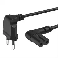 Hama power cord, perpendicular euro fork, 5 m
