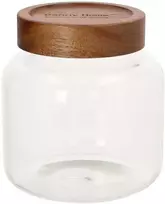 Home4You Stiklinis indas RIVA D13xA14cm 1300ml akacijos medienos su dangteliu