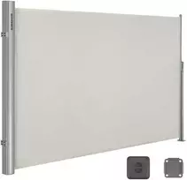 Songmics Šoninė markizė, 200x350 cm, smėlio spalvos