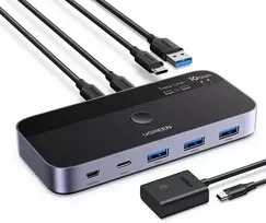 Ugreen switch USB-C USB-A 10Gb/s - pilka