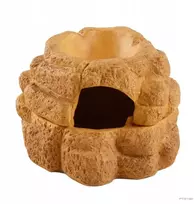 Exo Terra Big Rock, kryjówka su miską, do terrarium, keramikinė, S, 11x13x8 cm, 20 ml
