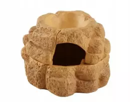 Exo Terra Big Rock, kryjówka su miską, do terrarium, keramikinė, M, 15x18x11 cm, 75 ml