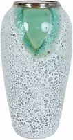 Home4You Keraminė vaza TITAN STONE H32cm, žalia/balta tekstūra