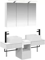 Vonios spintos komplektas 4 pcs Balta 100 x 14,5 x 70 cm
