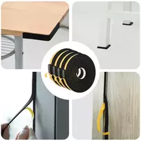 Savigautinė putų juosta 4 vnt. Juoda 20mm x 5m CR putplastis