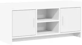 TV staliukas Televizoriaus spintelė 102 x 33 x 47 cm Balta Apdirbta mediena
