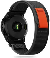 Tech Protect Dirželis nylonowy na Garmin Fenix 5 / 6 / 6 Pro / 7 Nylon - juoda oranžinė