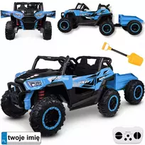 Jokomisiada Baterija-powered car for children, two-seater BUGGY 4x4, trailer PA0342