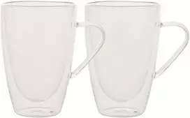 Home4You Dvigubi puodeliai (2 vnt.), po 350 ml, stikliniai, su dviguba sienele