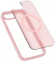 Dėklas Crong Hybrid Matte Magnetic - MagSafe Case iPhone 17e / 16e (Rožinė)
