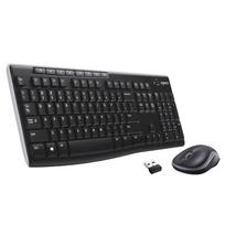 Kompiuterio klaviatūra Logitech Logitech MK270 belaidis komplektas Black ES | 920-004513 | 5099206039193
