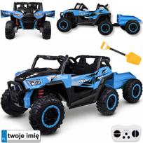 Baterijų maitinamas automobilis vaikams, dvivietis BUGGY 4x4, priekaba PA0342