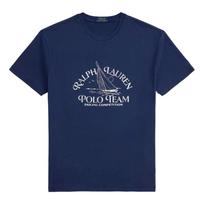 Marškinėliai trump. rankovėmis vyrams, Mėlyna, Knit-t-shirt