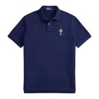 Polo marškiniai trumpos rank. vyrams, Mėlyna, Knit-polo