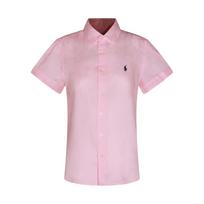 Marškiniai trump. rankovėmis moterims, Rožinė, Woven-sport shirt-shirt