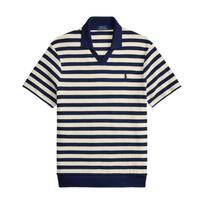 Polo marškiniai trumpos rank. vyrams, Mėlyna, Knit-polo