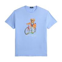 Marškinėliai trump. rankovėmis vyrams, Mėlyna, Knit-t-shirt