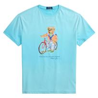 Marškinėliai trump. rankovėmis vyrams, Mėlyna, Knit-t-shirt