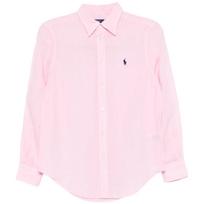 Marškiniai ilgomis rankovėmis moterims, Rožinė, Long sleeve-button front shirt