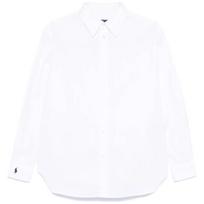 Marškiniai ilgomis rankovėmis moterims, Balta, Long sleeve-button front shirt